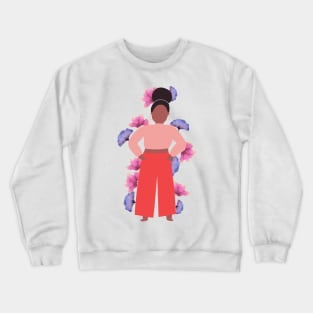 Flowery Woman Crewneck Sweatshirt